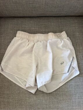 ASICS Women's Light Cream Athletic Shorts